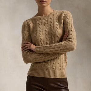 Polo women's sweater in camel melange